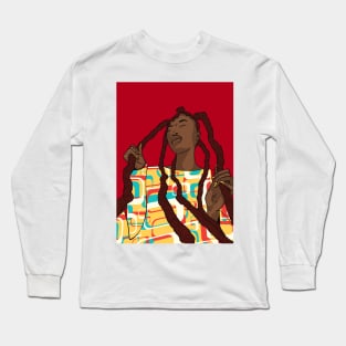 Herstory - Woman with Dreadlocks Long Sleeve T-Shirt